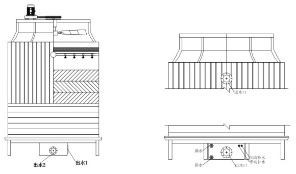 工业冷却塔接管图